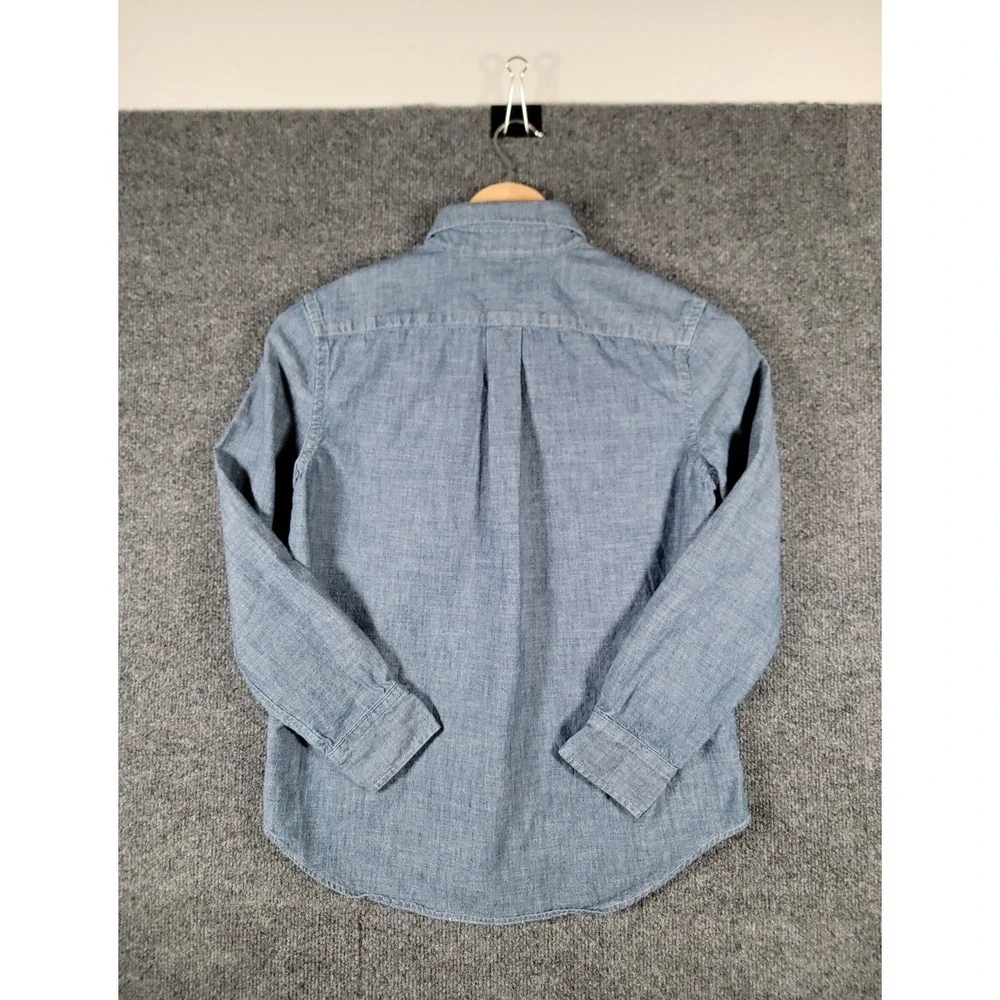 Polo Ralph Lauren Shirt Boys Medium (10-12) Blue Long Sleeve Button Up Chambray